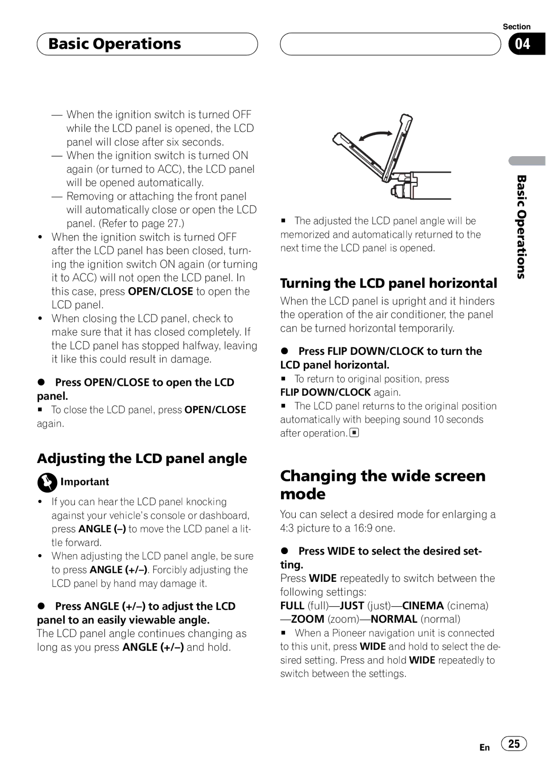 Pioneer AVH-P6600DVD operation manual 