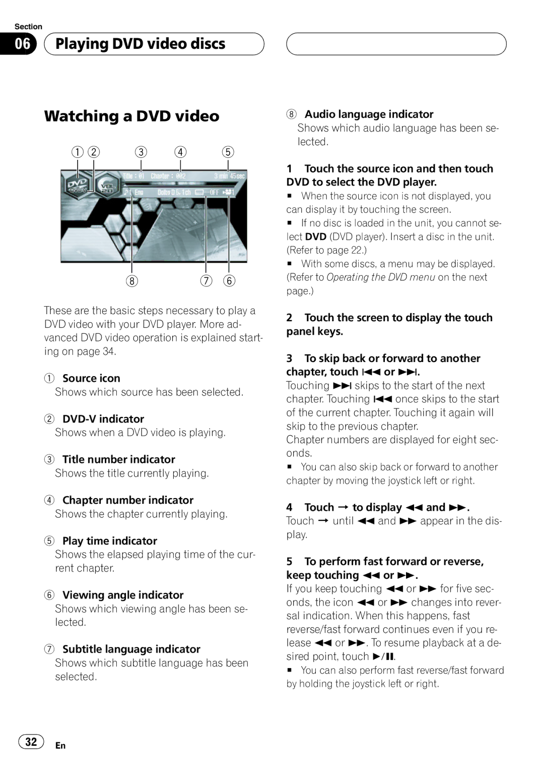 Pioneer AVH-P6600DVD operation manual 