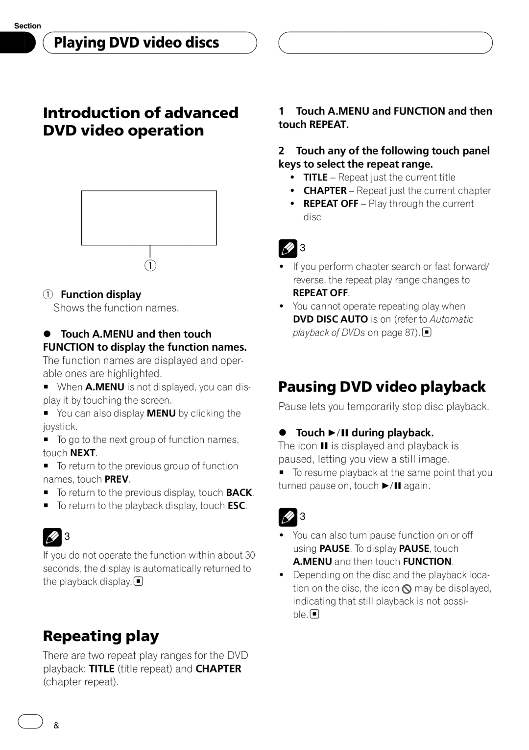 Pioneer AVH-P6600DVD operation manual 