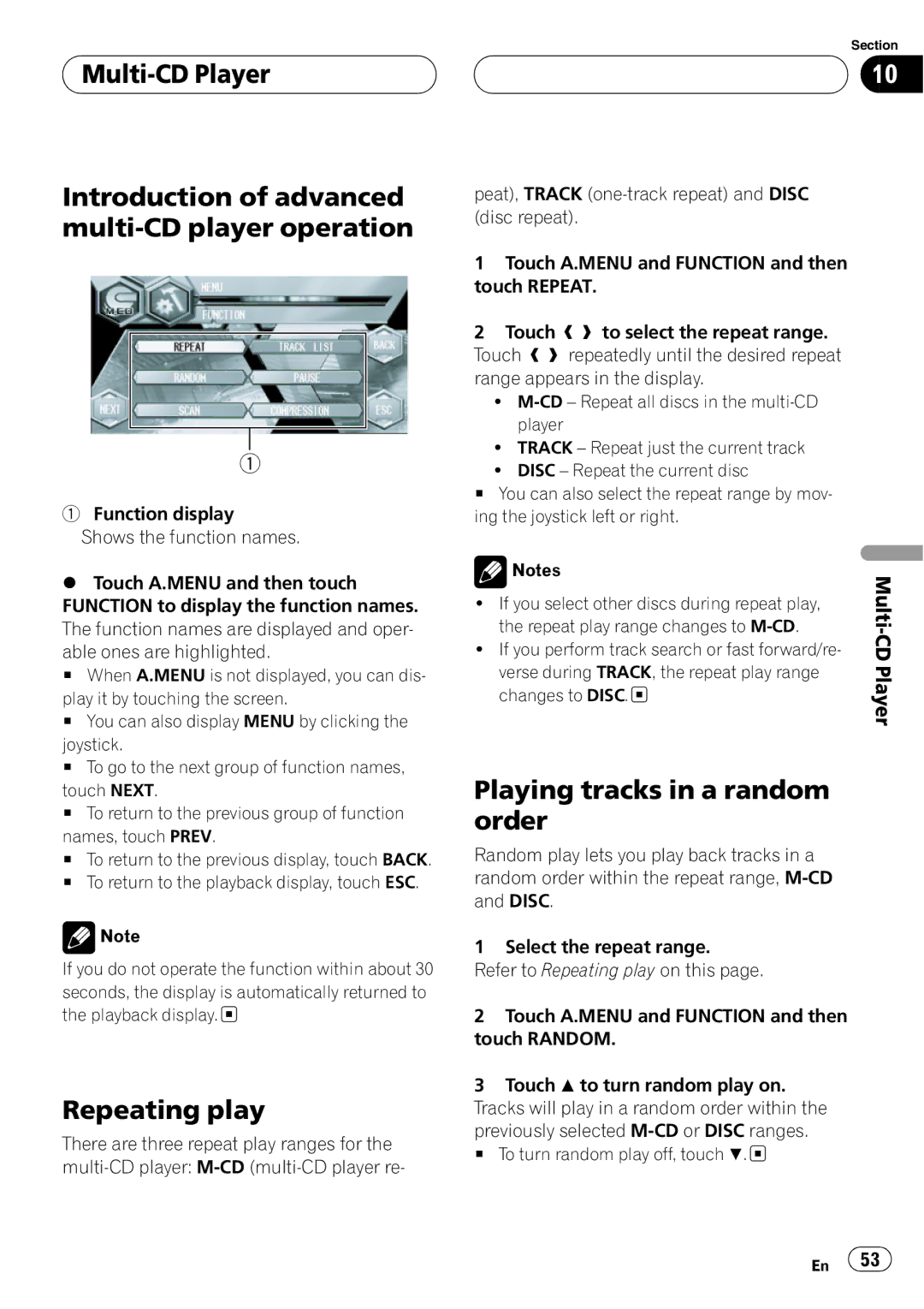 Pioneer AVH-P6600DVD operation manual 