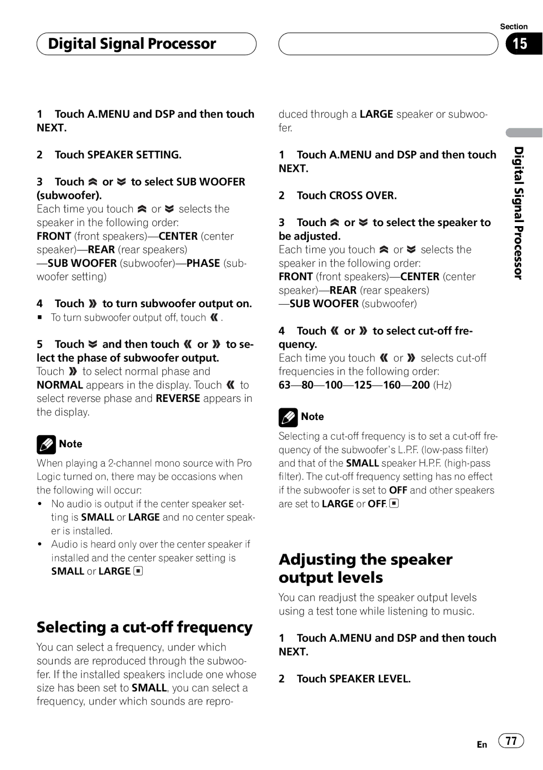 Pioneer AVH-P6600DVD operation manual 