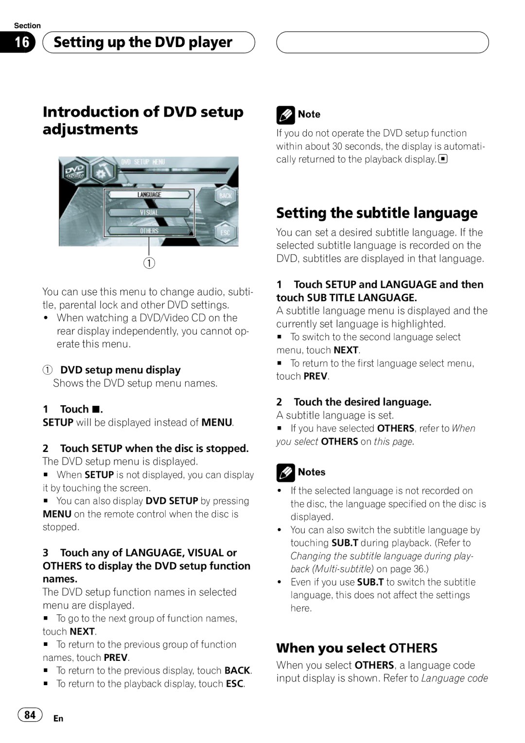 Pioneer AVH-P6600DVD operation manual 