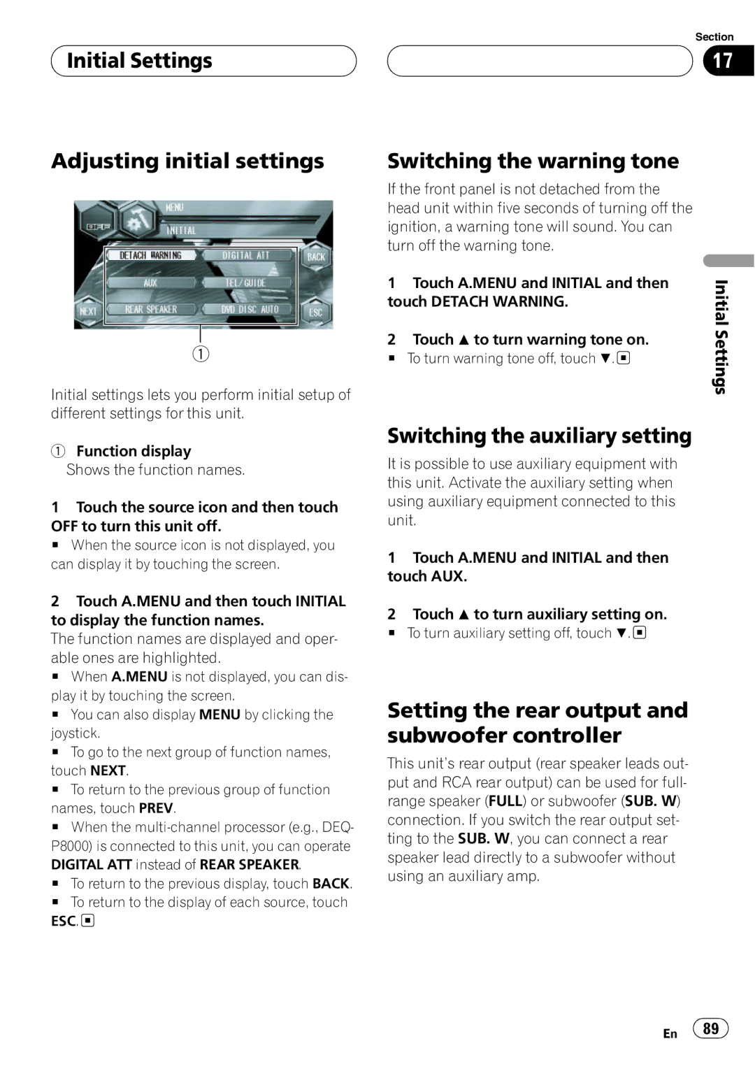 Pioneer AVH-P6600DVD operation manual 