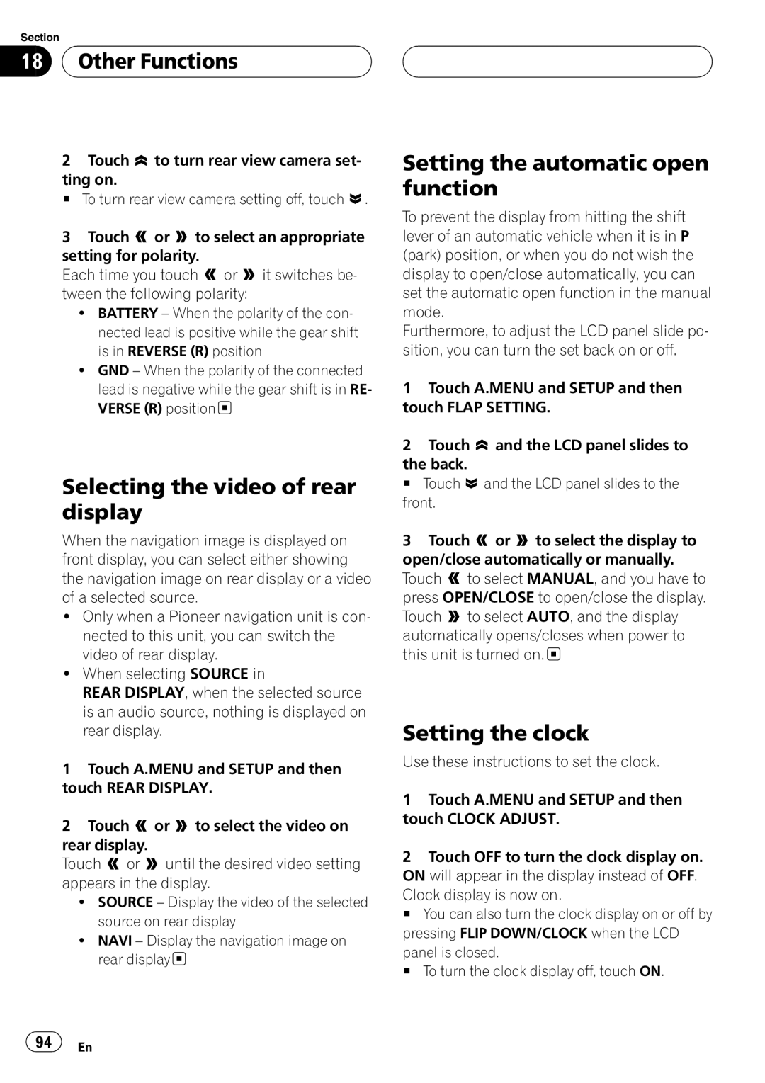 Pioneer AVH-P6600DVD operation manual 