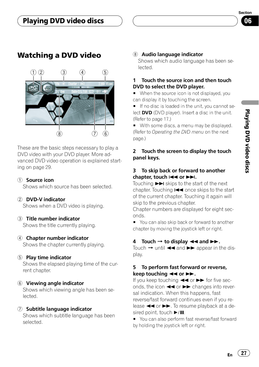 Pioneer AVH-P6650DVD operation manual 