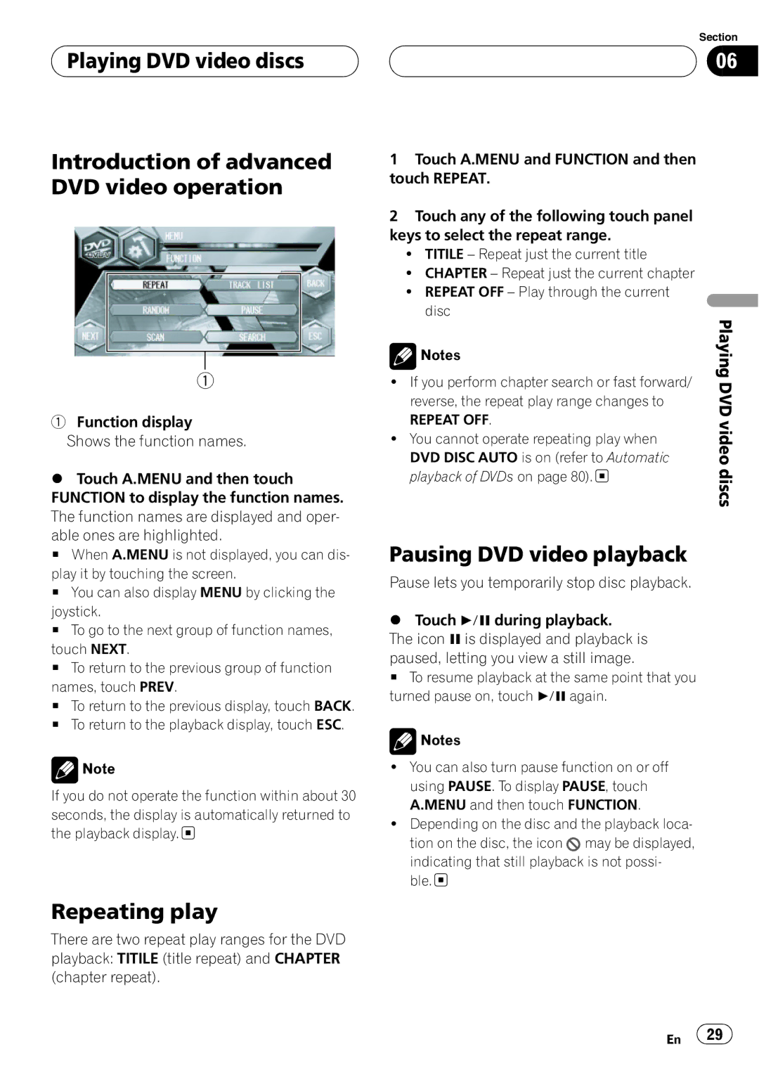 Pioneer AVH-P6650DVD operation manual 