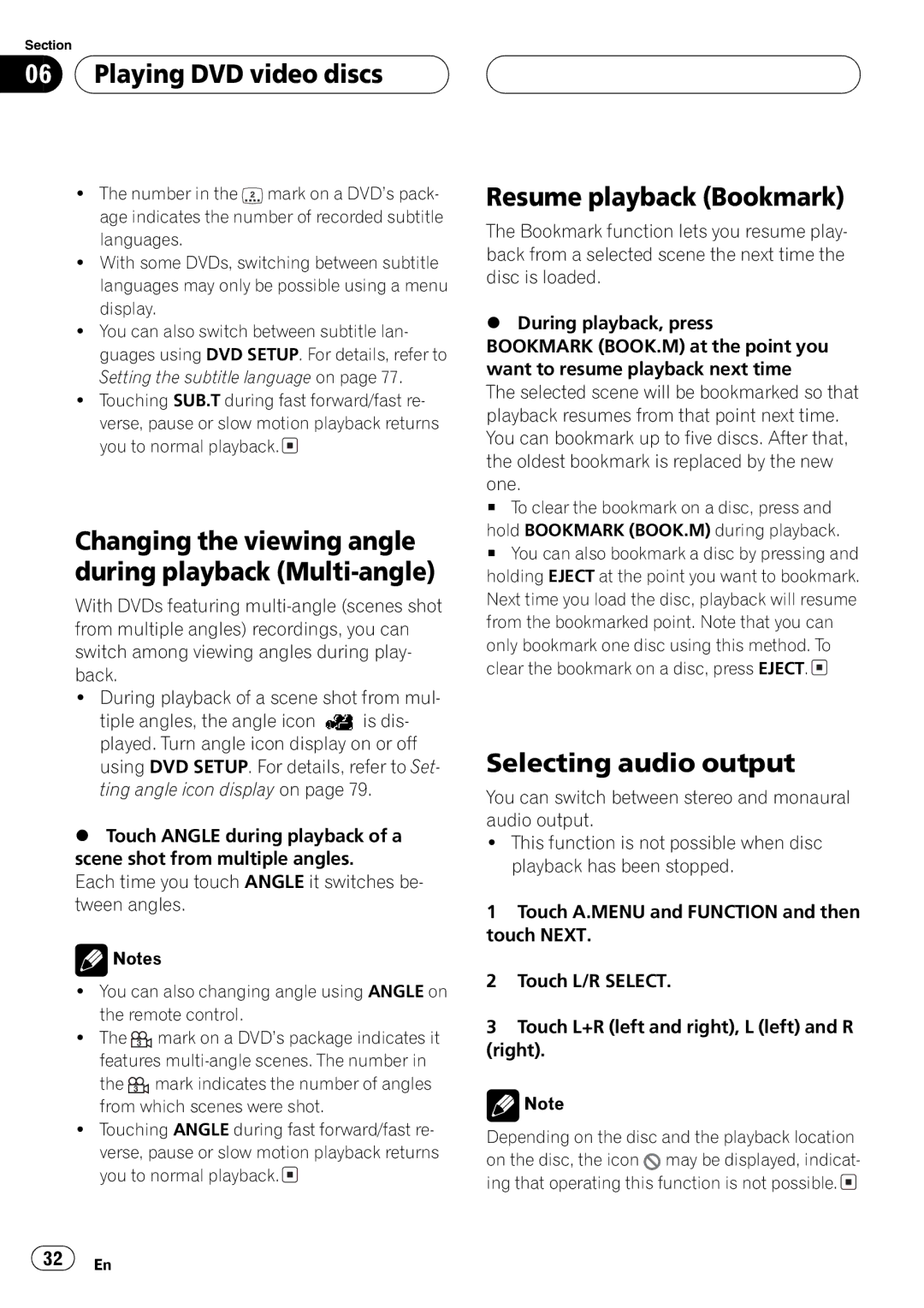 Pioneer AVH-P6650DVD operation manual 