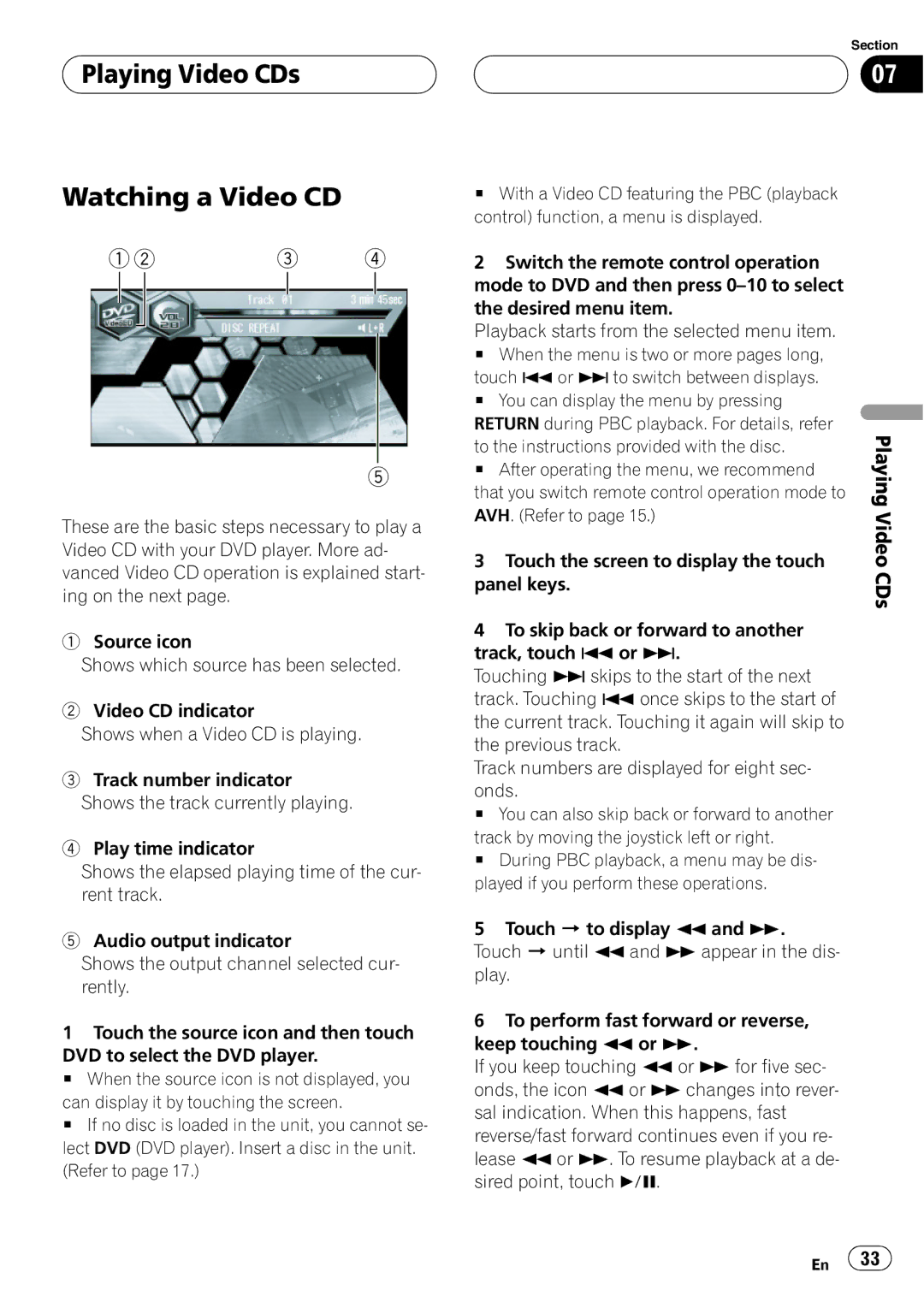 Pioneer AVH-P6650DVD operation manual 