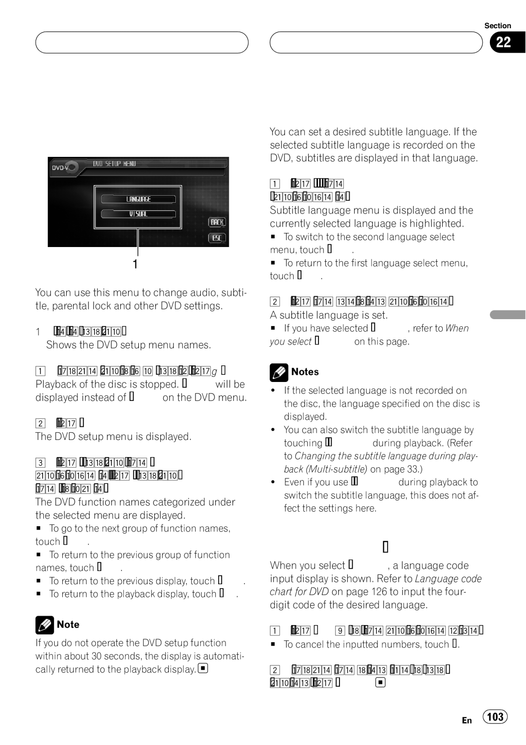 Pioneer AVH-P6800DVD operation manual DVD Setup Introduction of DVD setup adjustments, Setting the subtitle language 