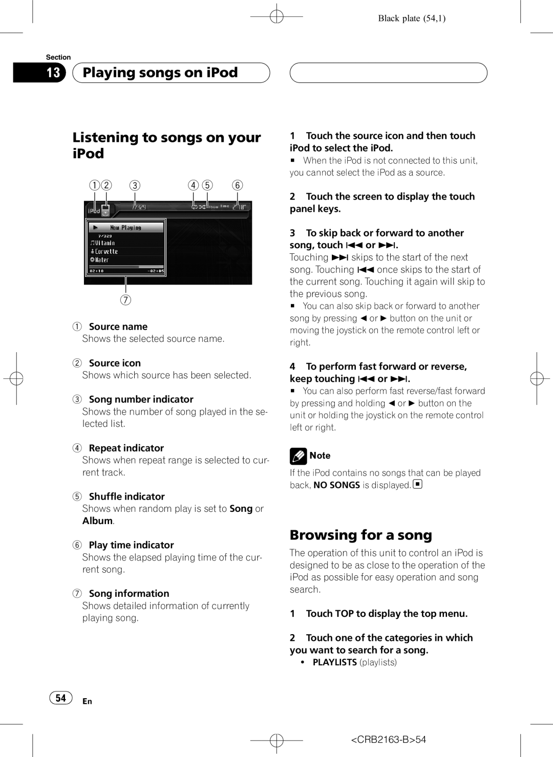 Pioneer AVH-P6850DVD operation manual Playing songs on iPod Listening to songs on your iPod, Browsing for a song 