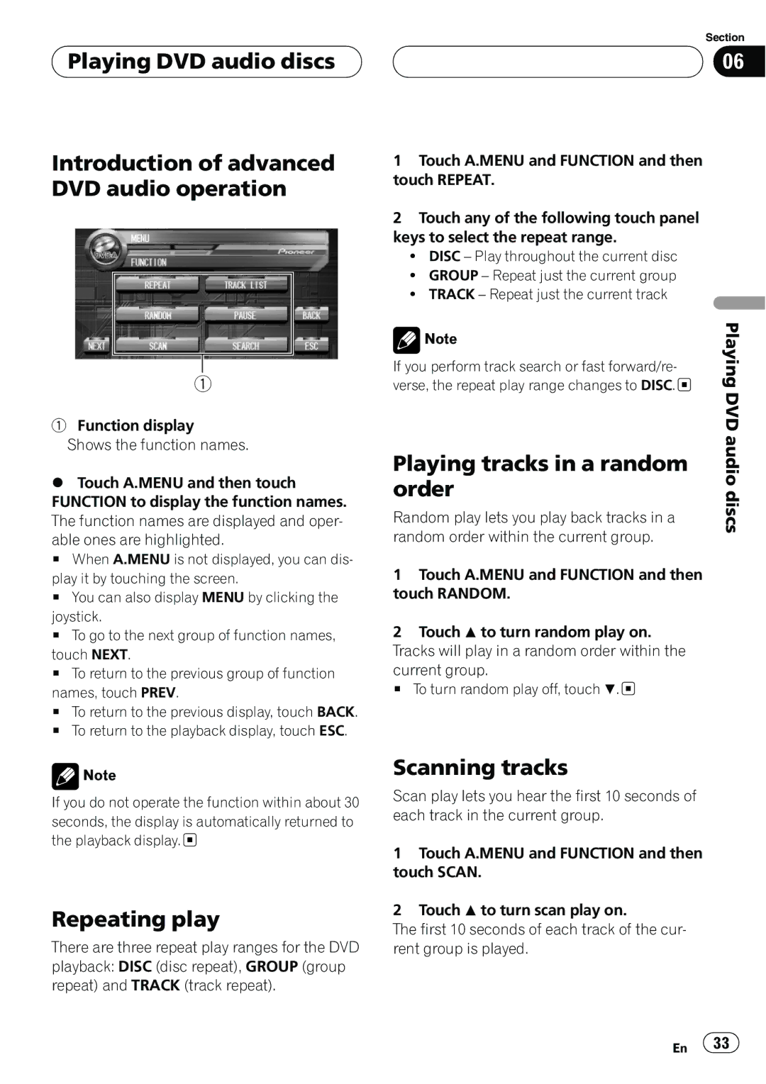 Pioneer AVH-P7500DVD operation manual 