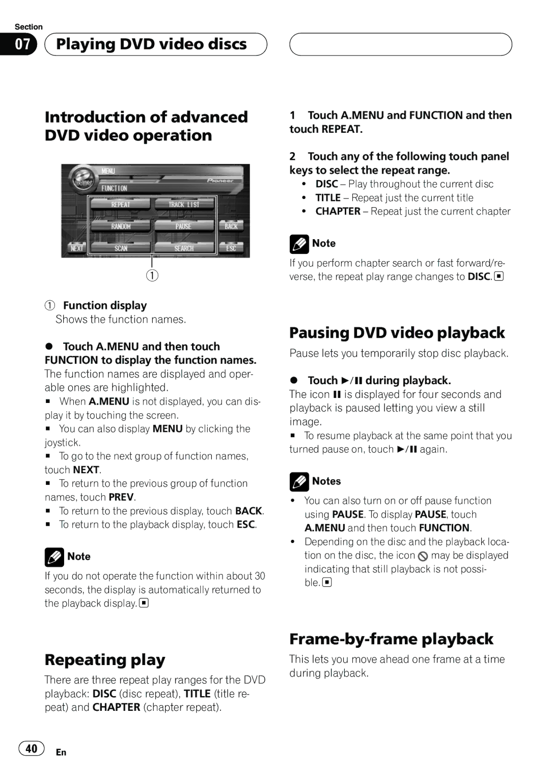 Pioneer AVH-P7500DVD operation manual 