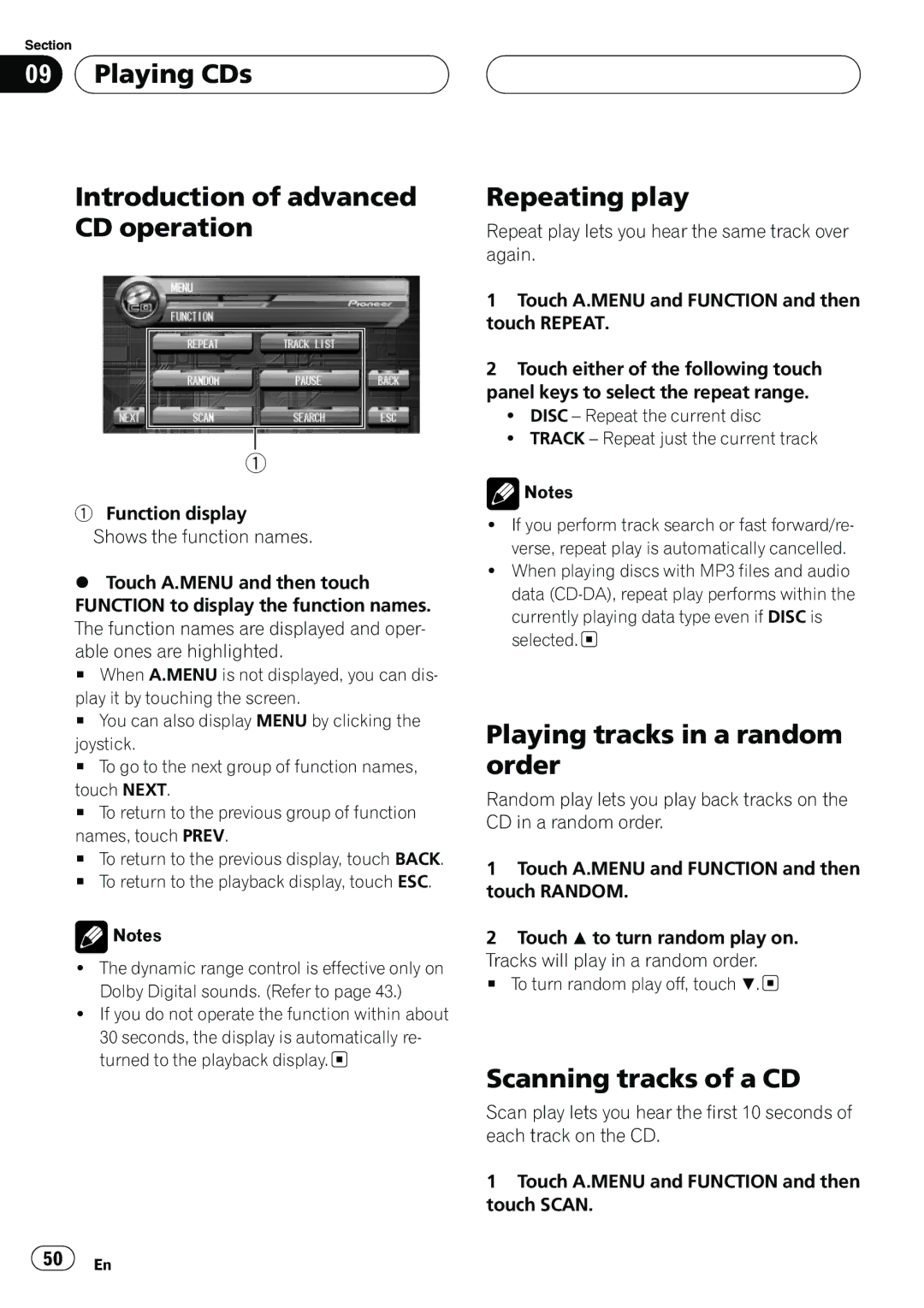 Pioneer AVH-P7500DVD operation manual 