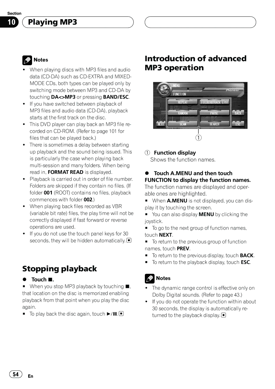 Pioneer AVH-P7500DVD operation manual 