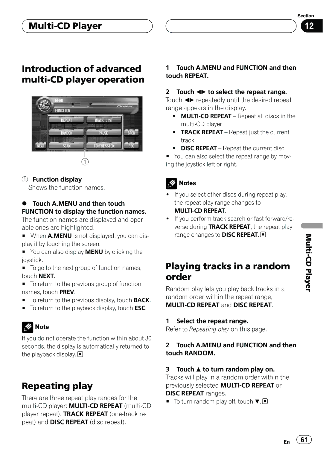 Pioneer AVH-P7500DVD operation manual 