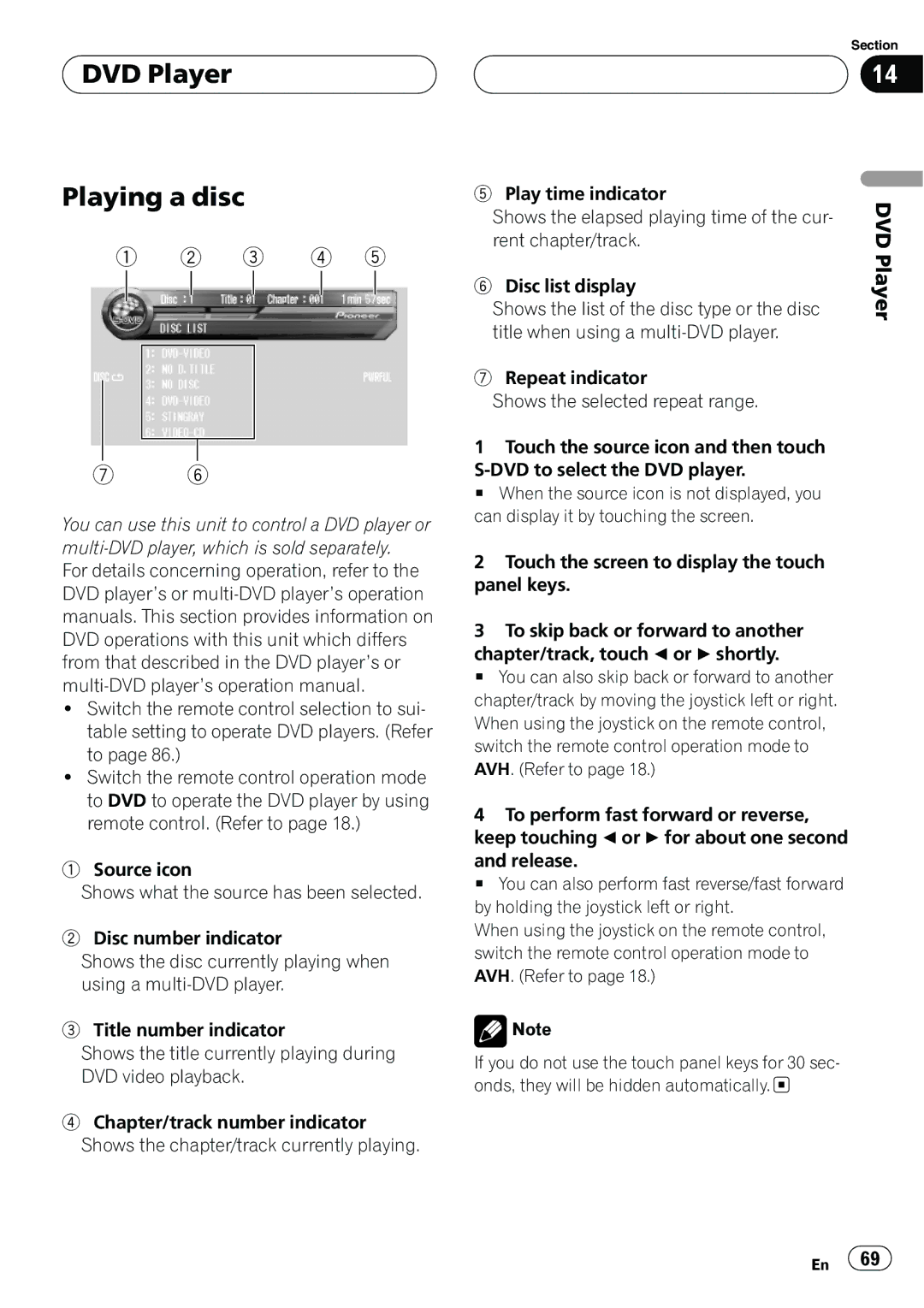 Pioneer AVH-P7500DVD operation manual 3 4 