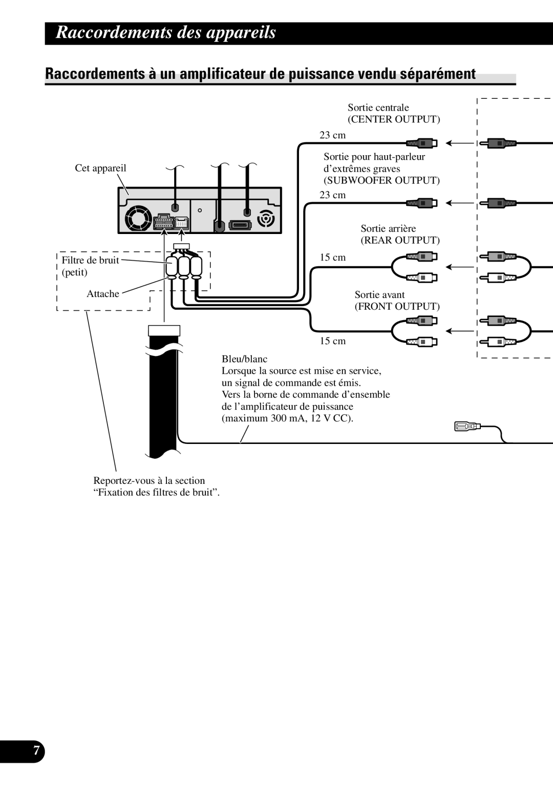 Pioneer AVH-P7600DVD installation manual Center Output 