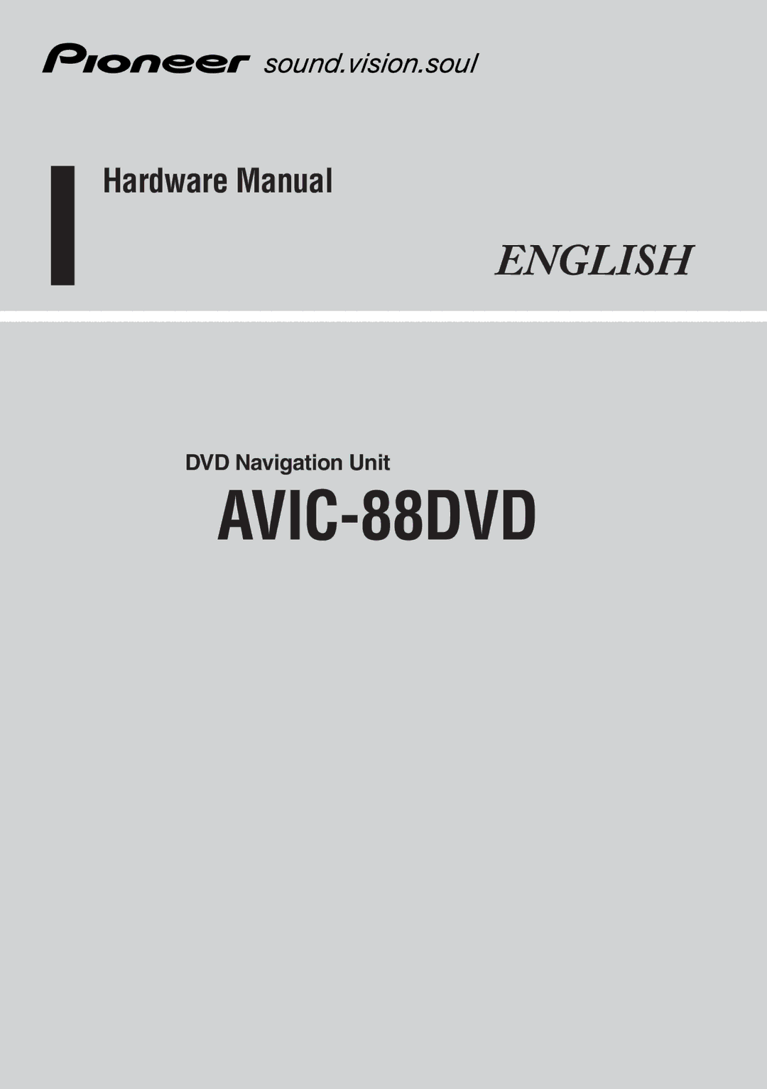 Pioneer AVIC-88DVD manual 