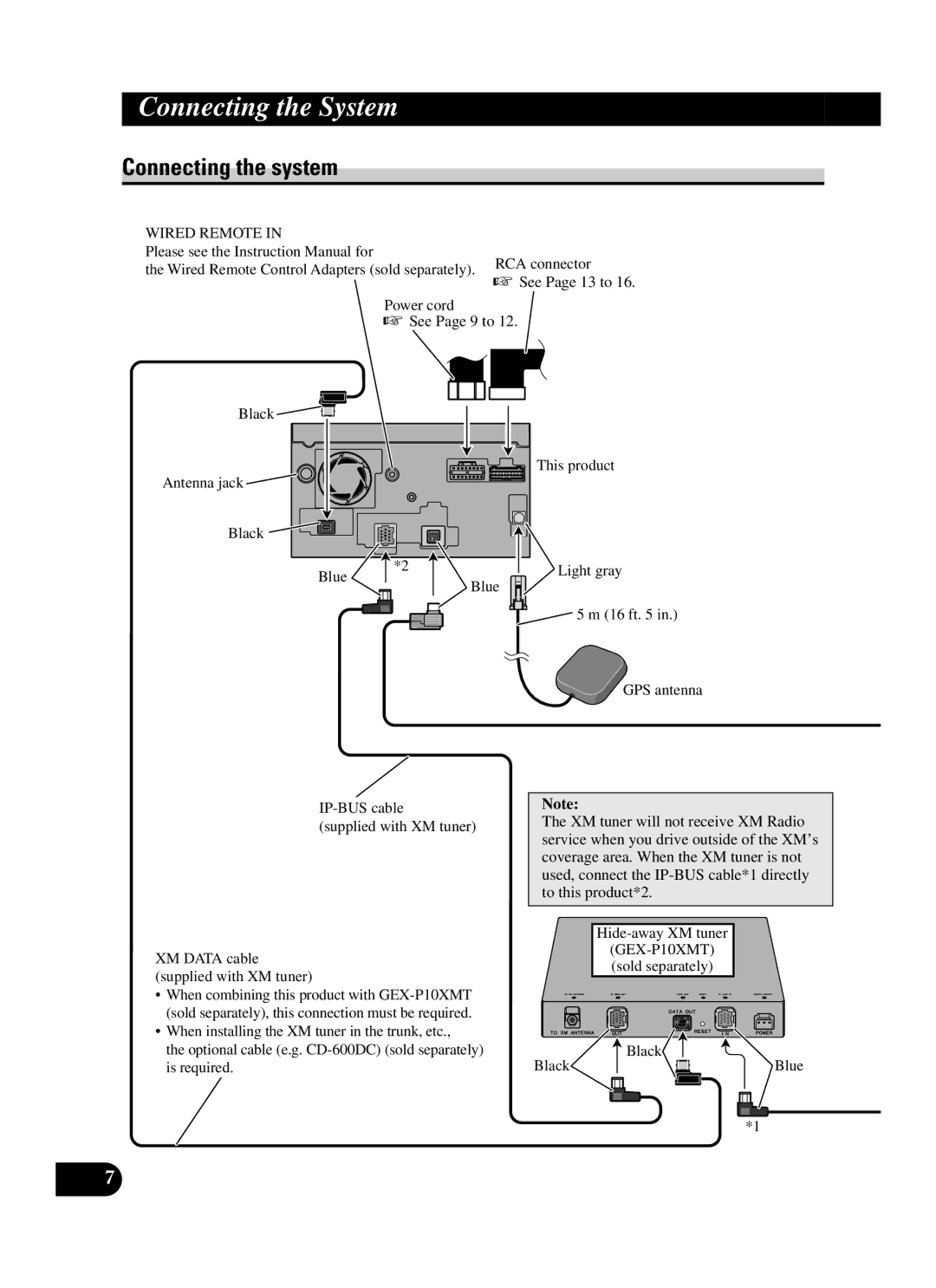 Pioneer AVIC-D2 installation manual Connecting the system, See Page 9 to 