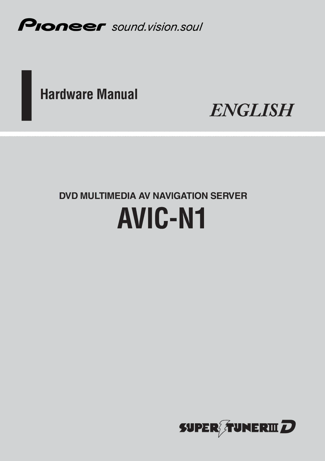 Pioneer AVIC-N1 manual 