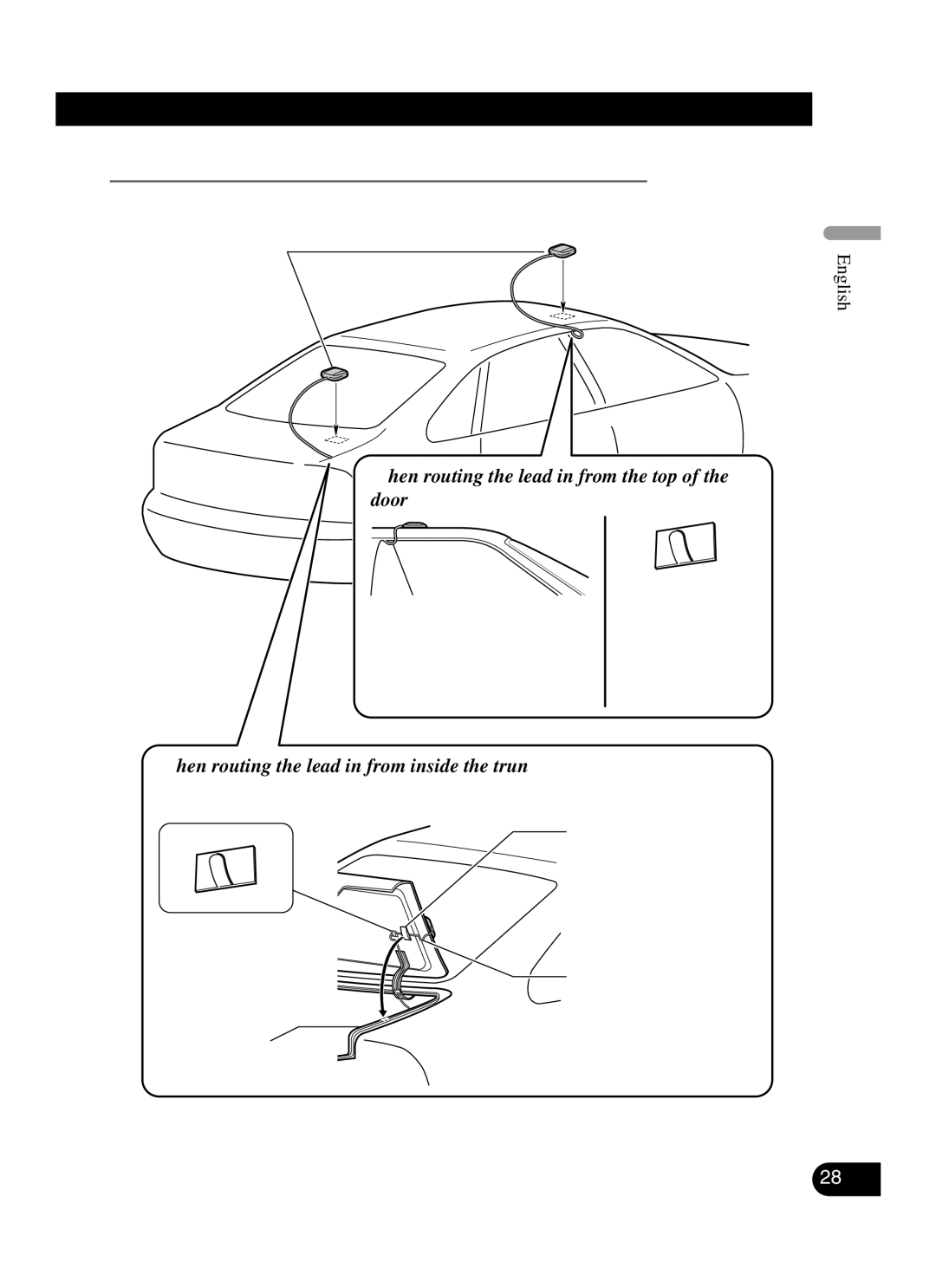 Pioneer AVIC-N3 installation manual When installing the antenna outside the vehicle on the body 