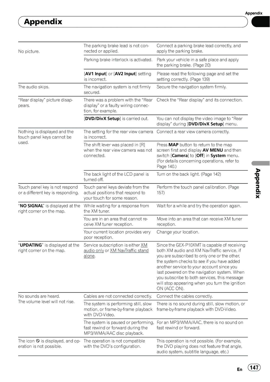 Pioneer AVIC-N5 operation manual 147 