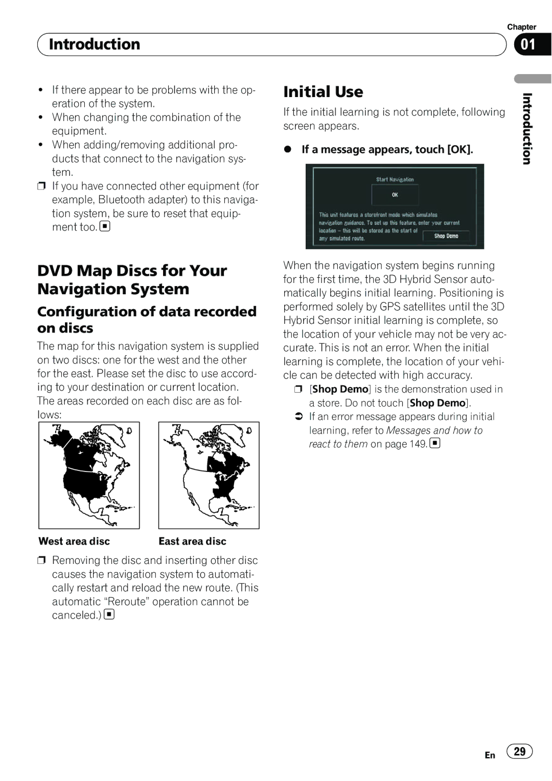 Pioneer AVIC-N5 Initial Use, DVD Map Discs for Your Navigation System, Configuration of data recorded on discs 