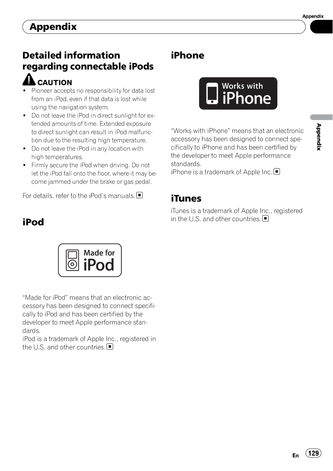 Pioneer AVIC-U310BT operation manual IPod, ITunes 