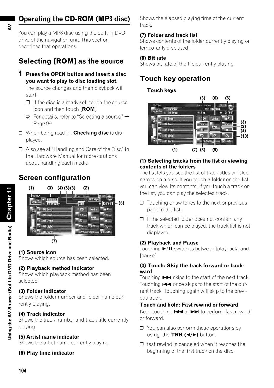 Pioneer AVIC-Z1 operation manual Selecting ROM as the source, If the selected folder does not contain any, Displayed 