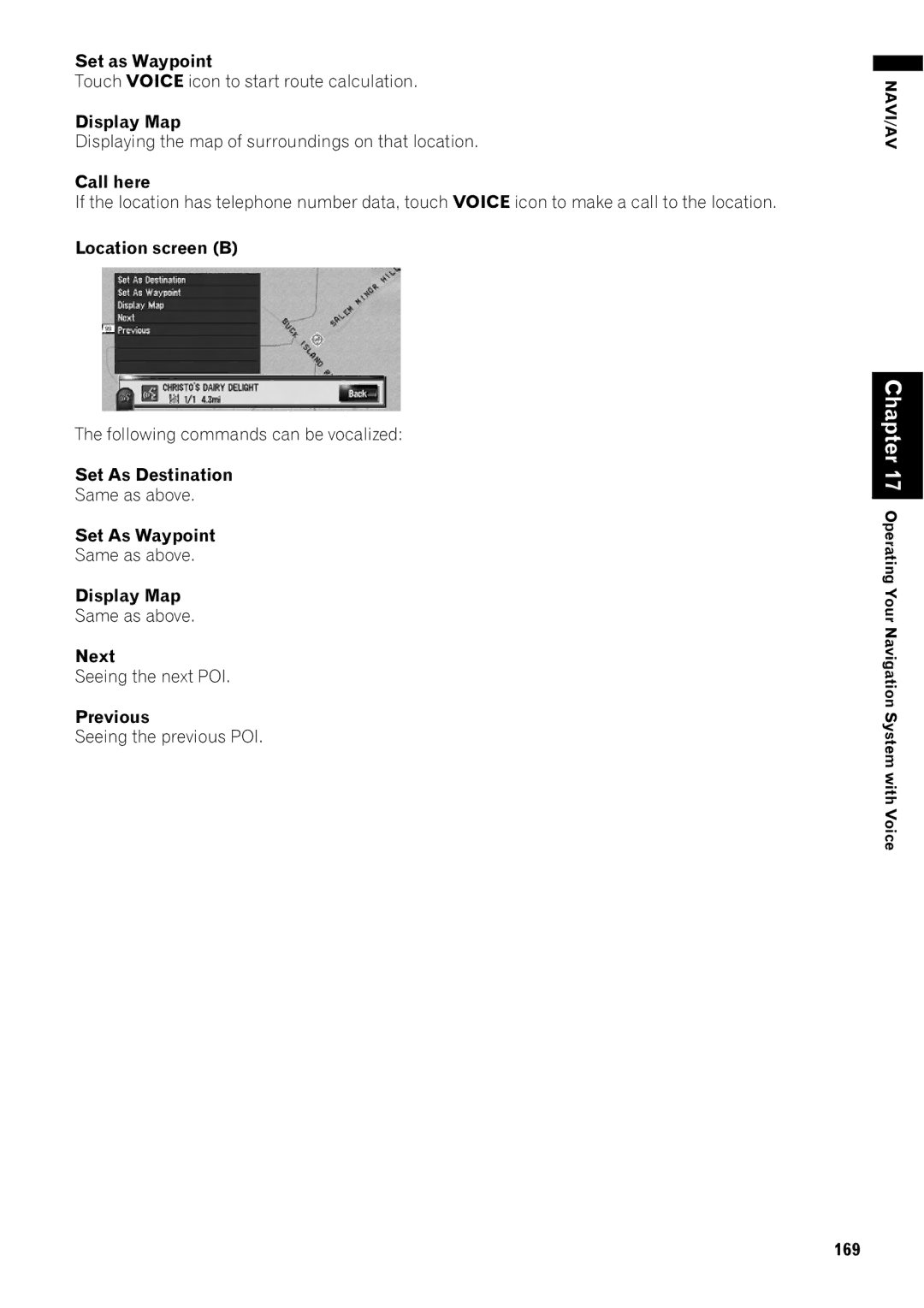 Pioneer AVIC-Z1 operation manual 169 