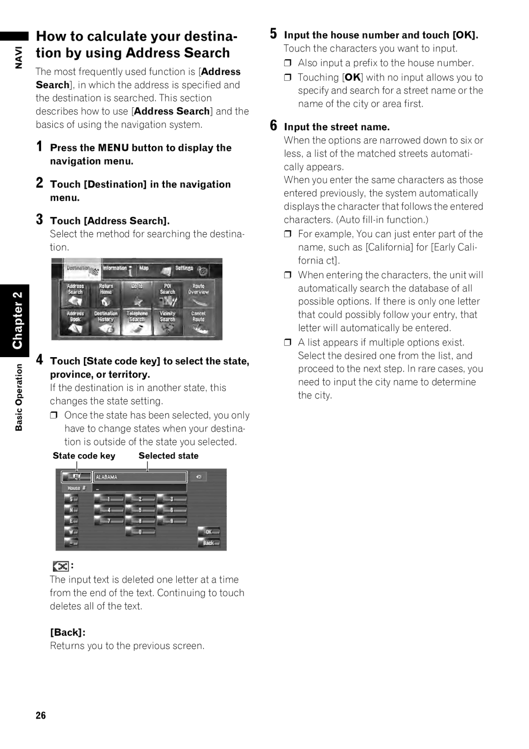 Pioneer AVIC-Z1 operation manual How to calculate your destina, Tion by using Address Search 