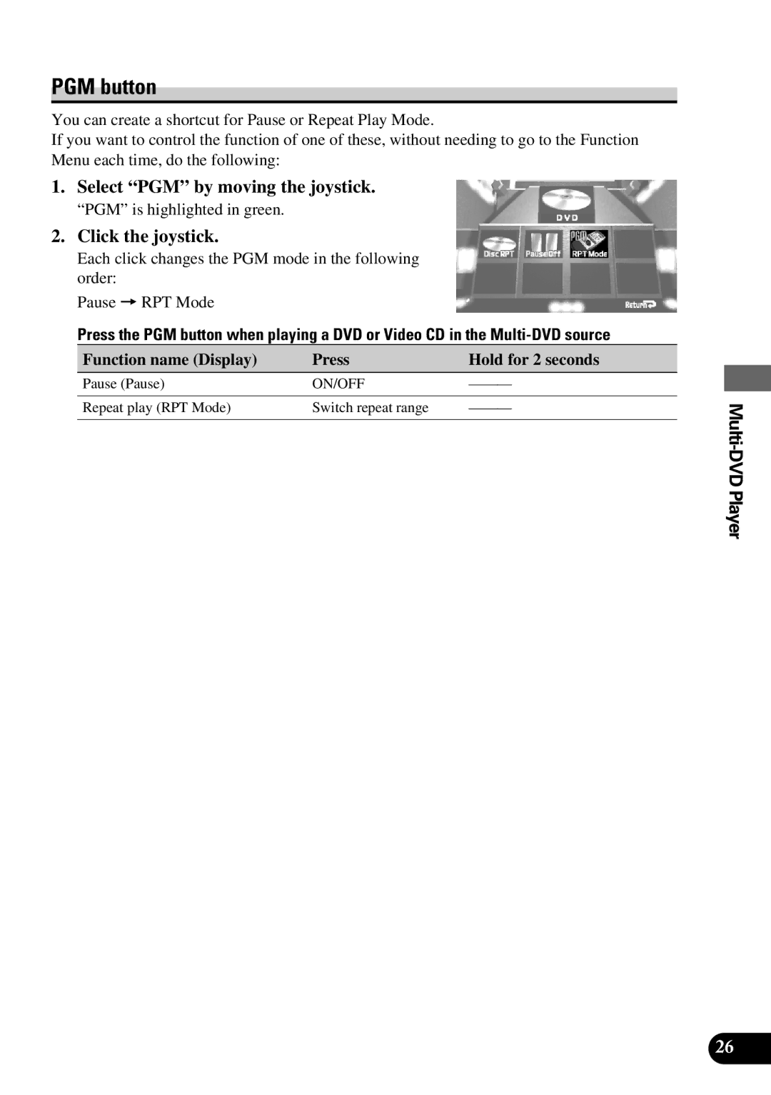 Pioneer AVM-P9000 owner manual Player, On/Off 