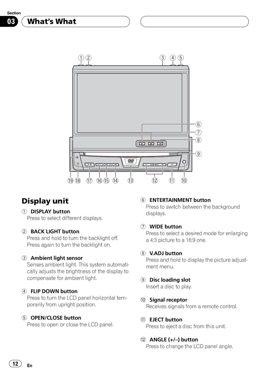 Pioneer AVX-P7650DVD operation manual H gf e d 