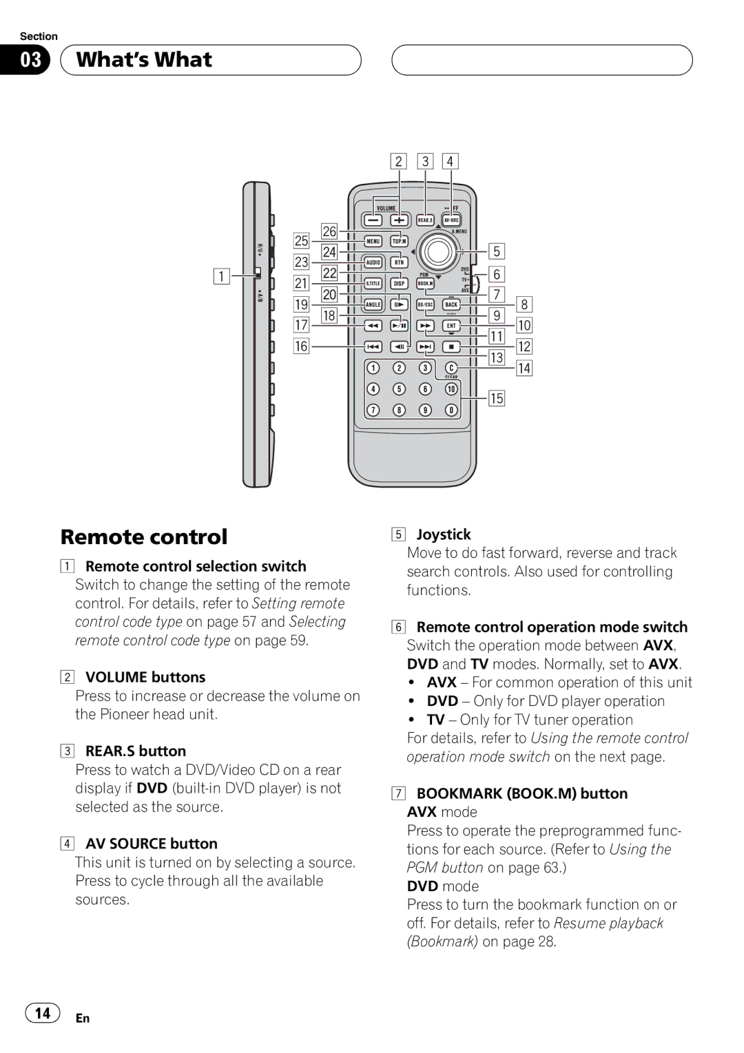 Pioneer AVX-P7650DVD operation manual 