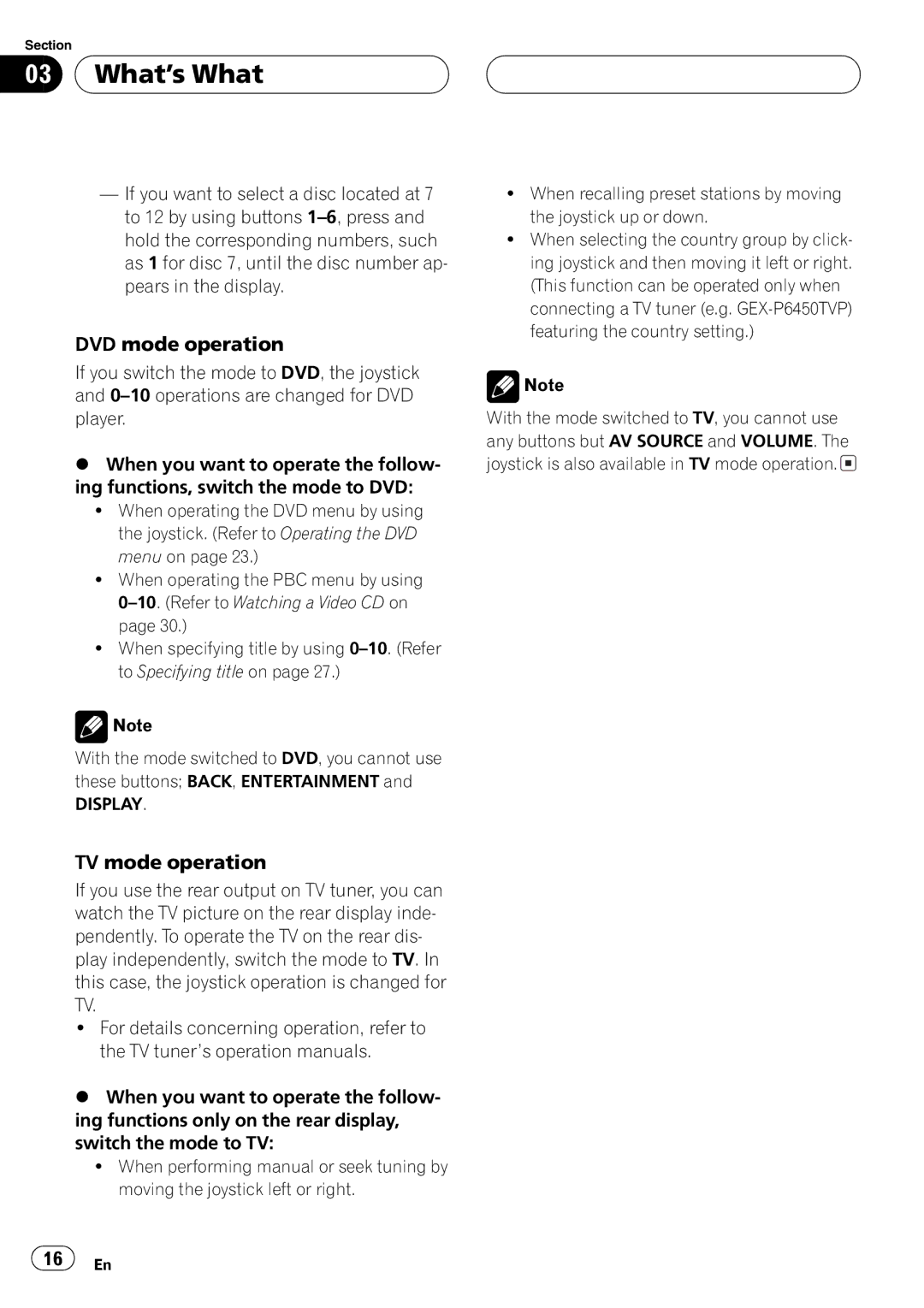 Pioneer AVX-P7650DVD operation manual 