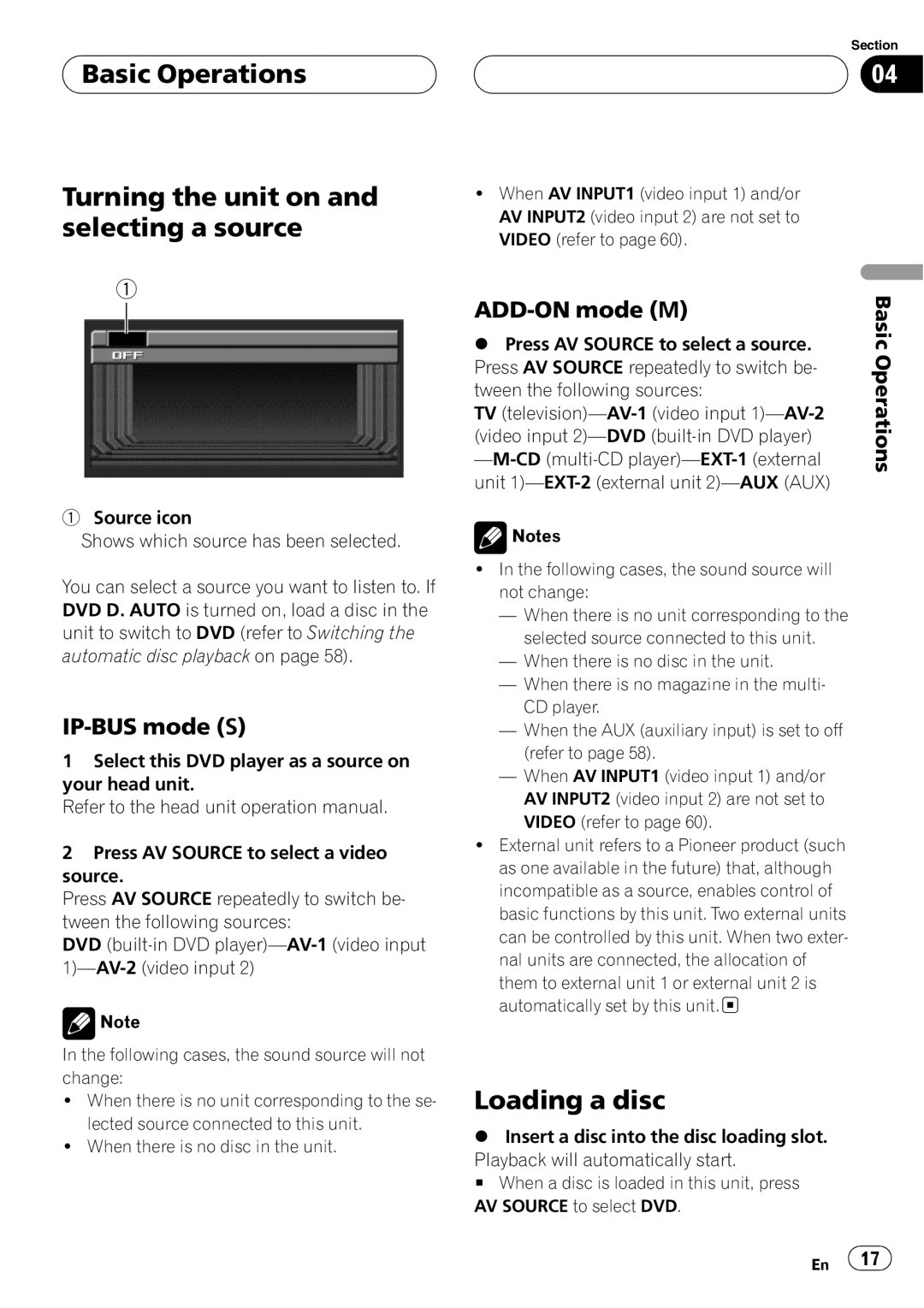 Pioneer AVX-P7650DVD operation manual 