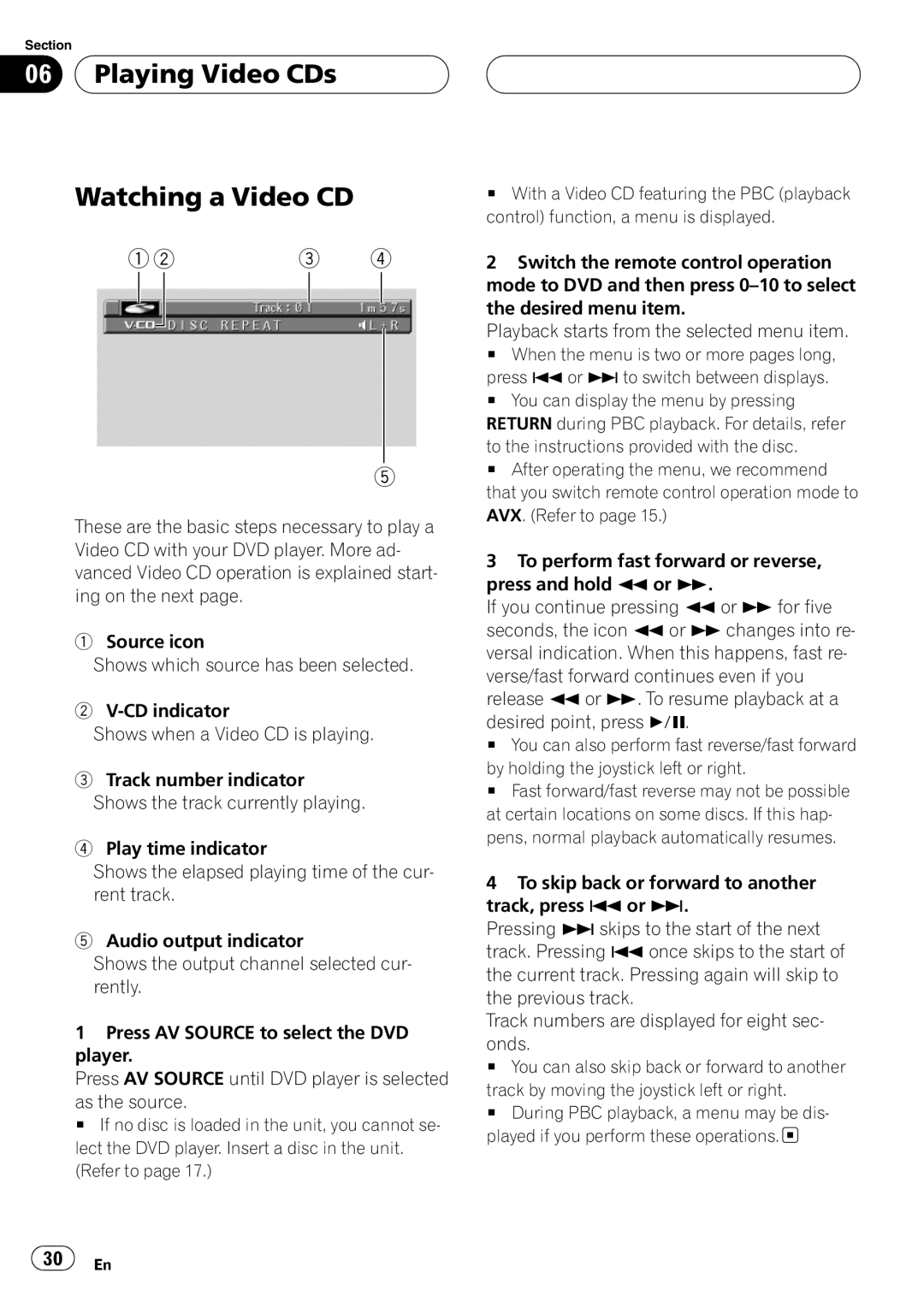 Pioneer AVX-P7650DVD operation manual 