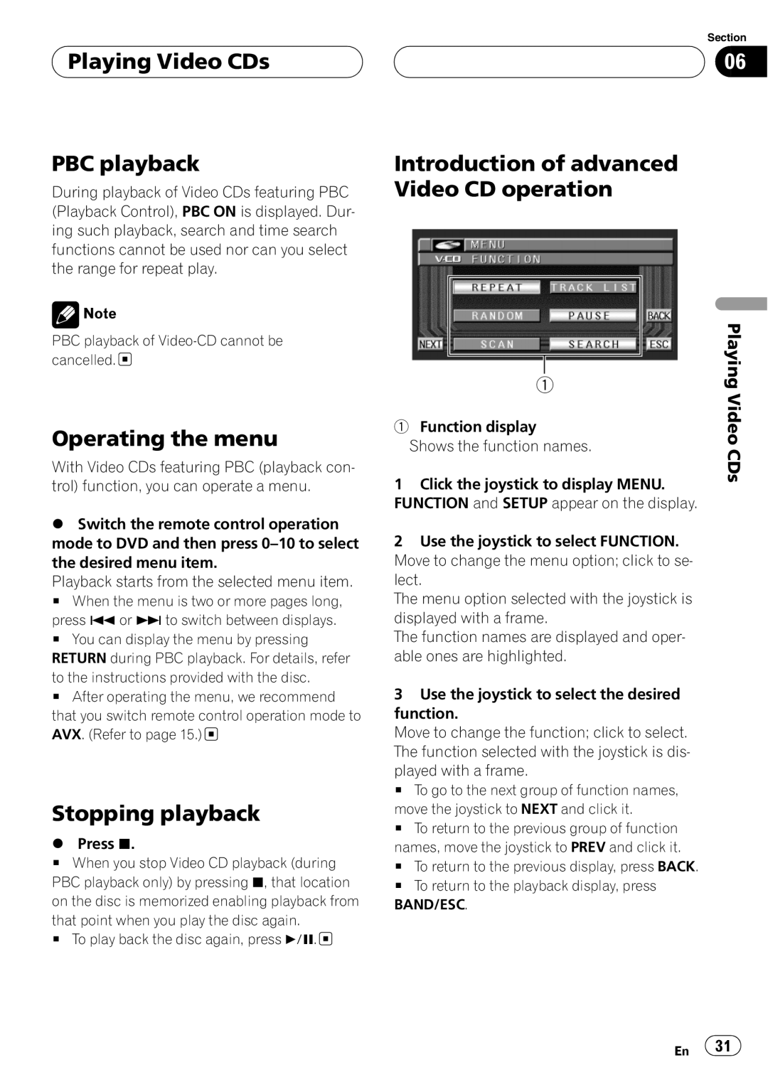 Pioneer AVX-P7650DVD operation manual 