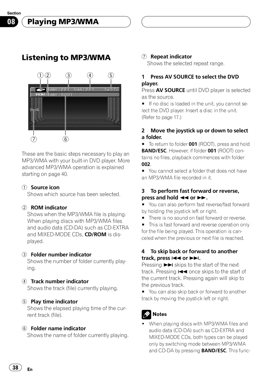 Pioneer AVX-P7650DVD operation manual 