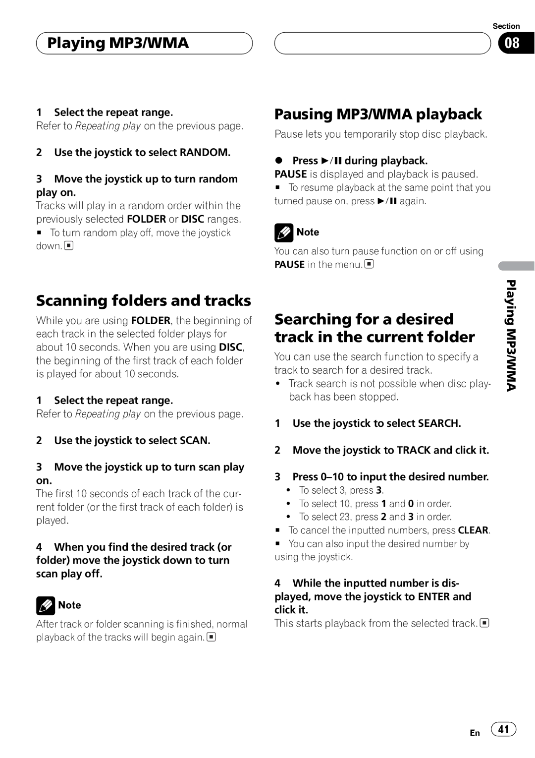 Pioneer AVX-P7650DVD operation manual 