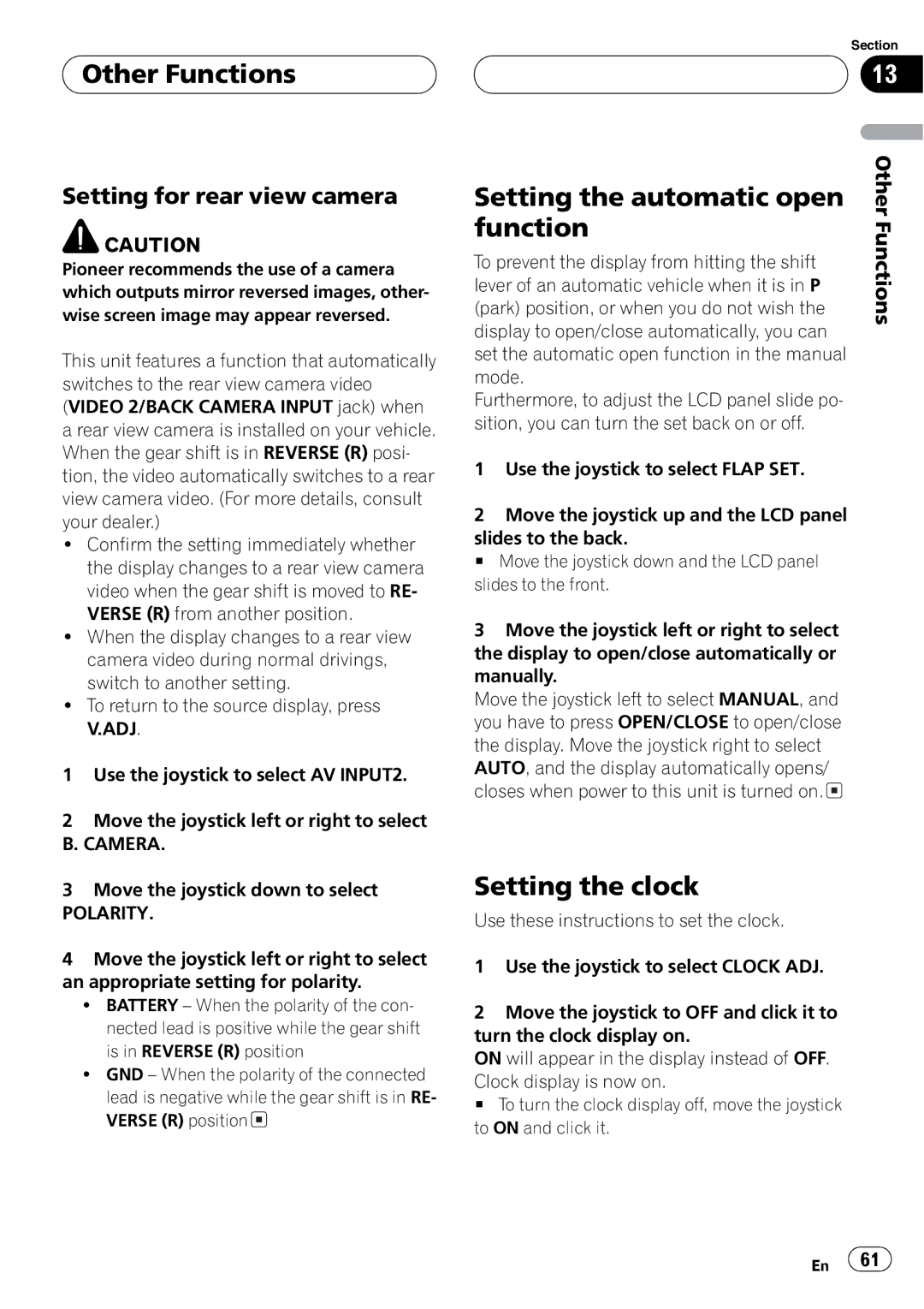 Pioneer AVX-P7650DVD operation manual 