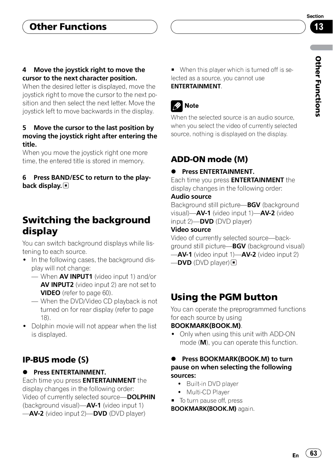 Pioneer AVX-P7650DVD operation manual 