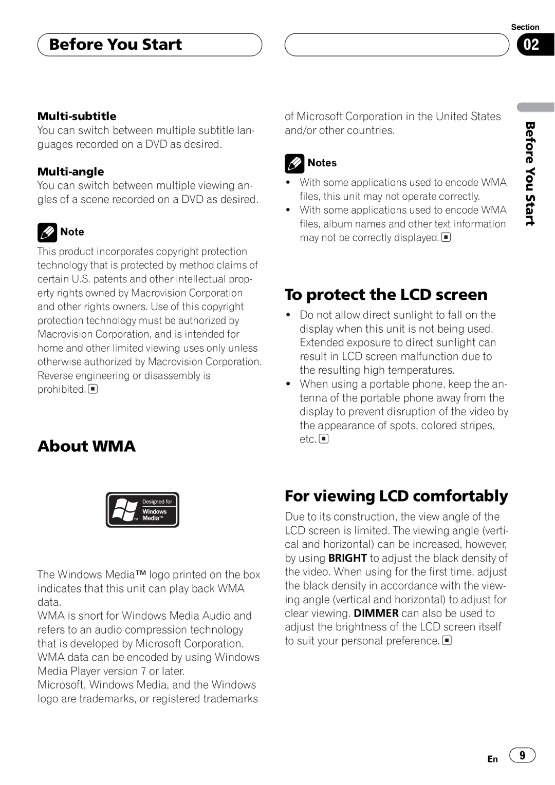 Pioneer AVX-P7650DVD operation manual 