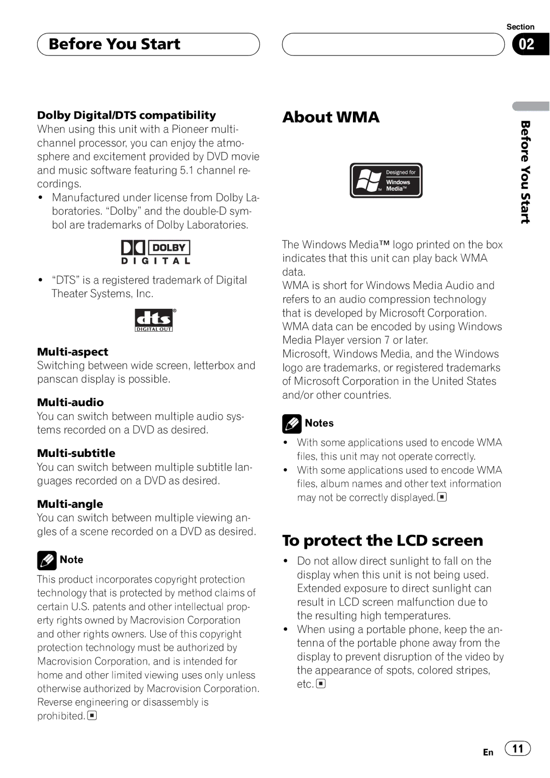 Pioneer AVX-P8DVD operation manual 