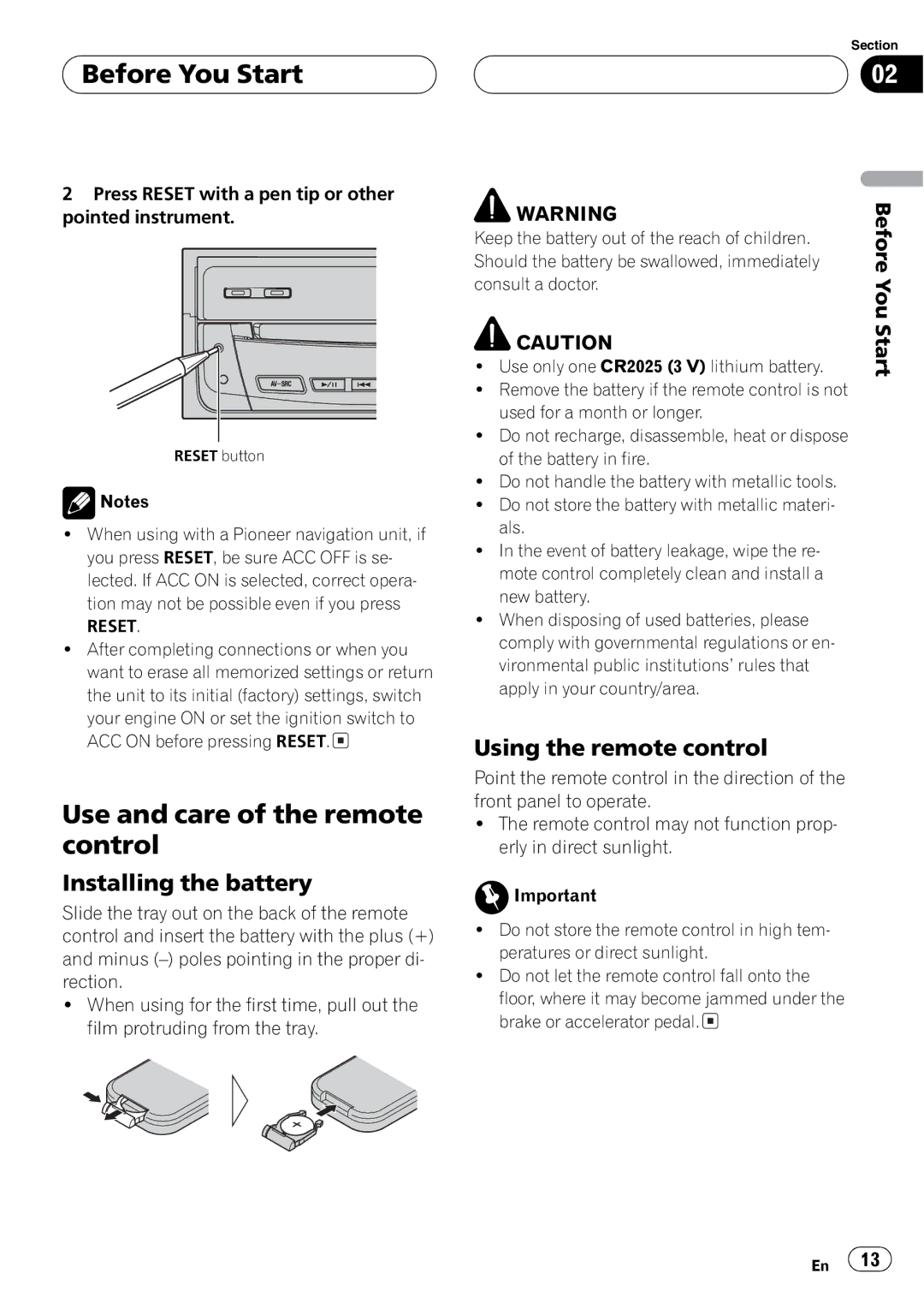 Pioneer AVX-P8DVD operation manual 