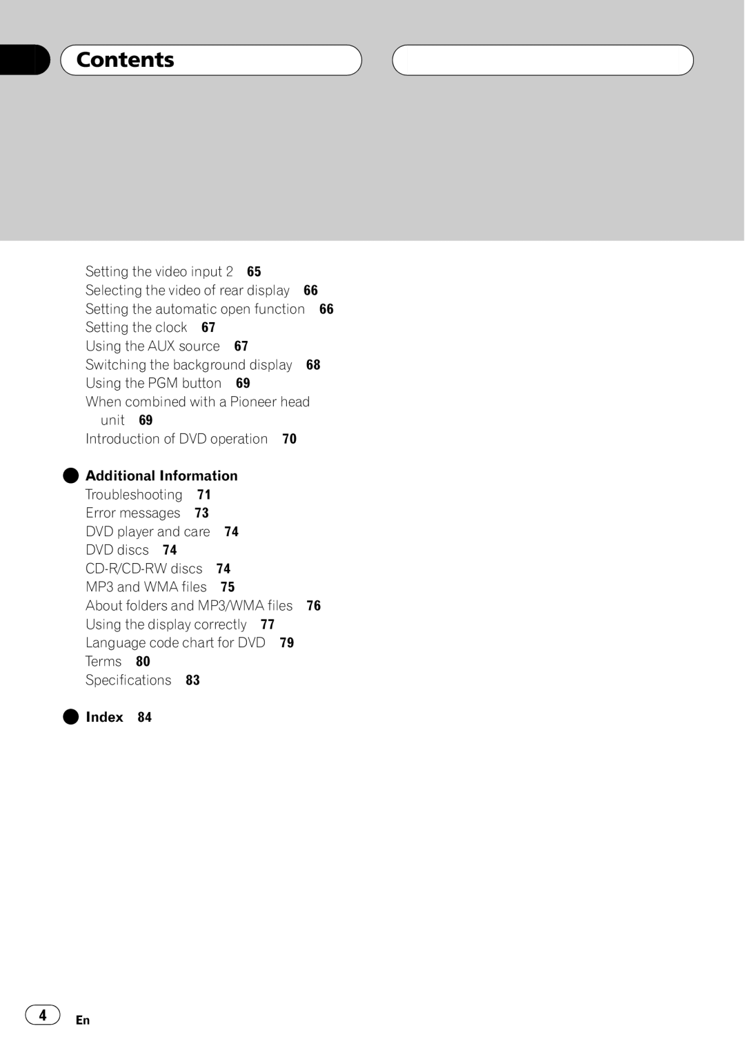 Pioneer AVX-P8DVD operation manual 