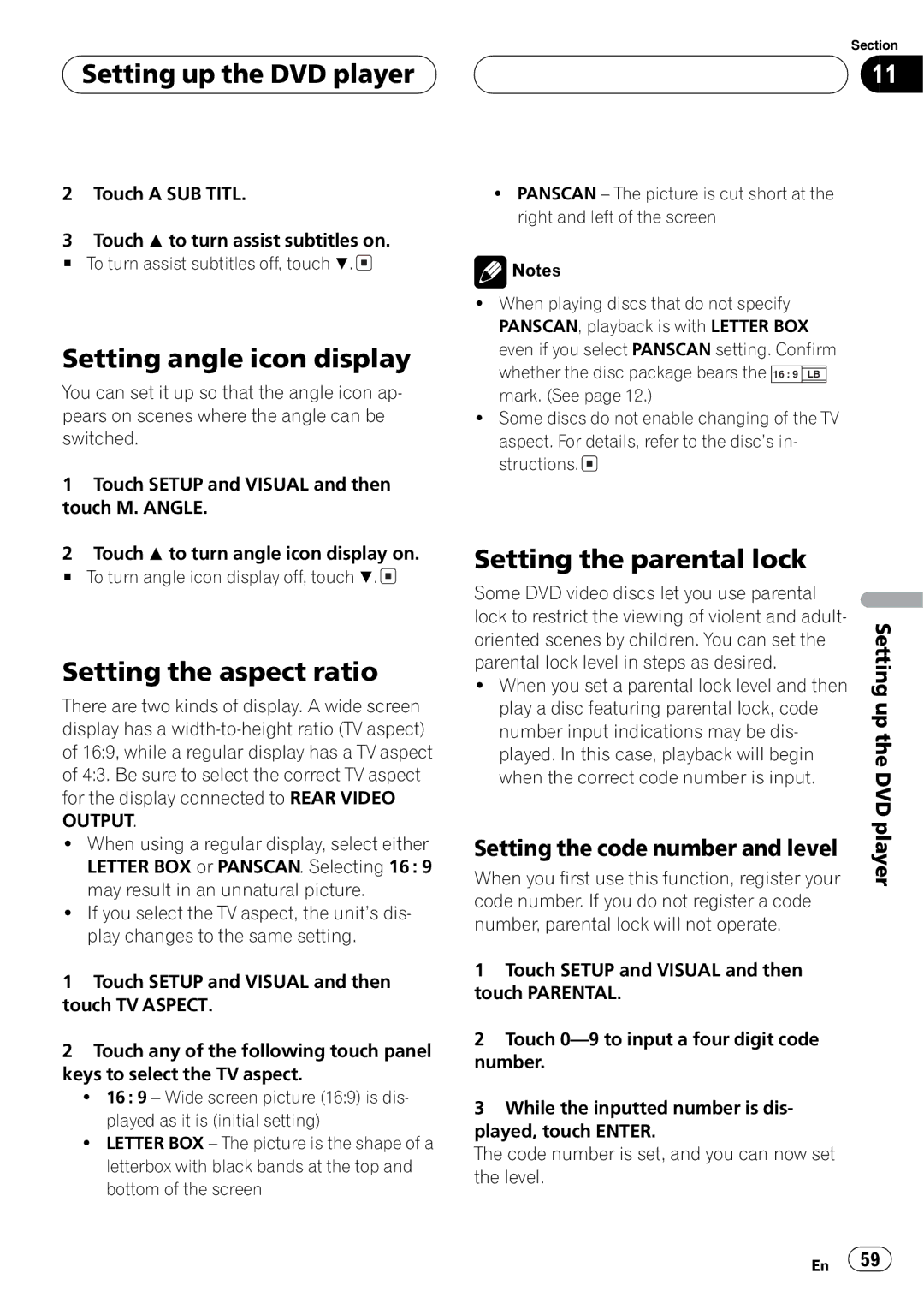 Pioneer AVX-P8DVD operation manual 16 9 LB 