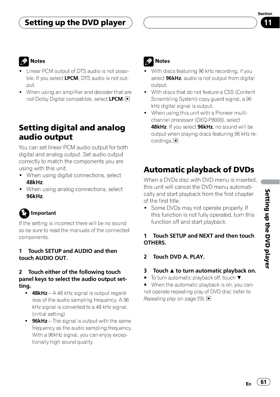 Pioneer AVX-P8DVD operation manual 