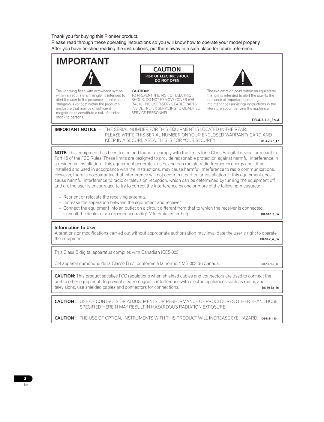 Pioneer BDP-51FD operating instructions Thank you for buying this Pioneer product, D3-4-2-1-1En-A 