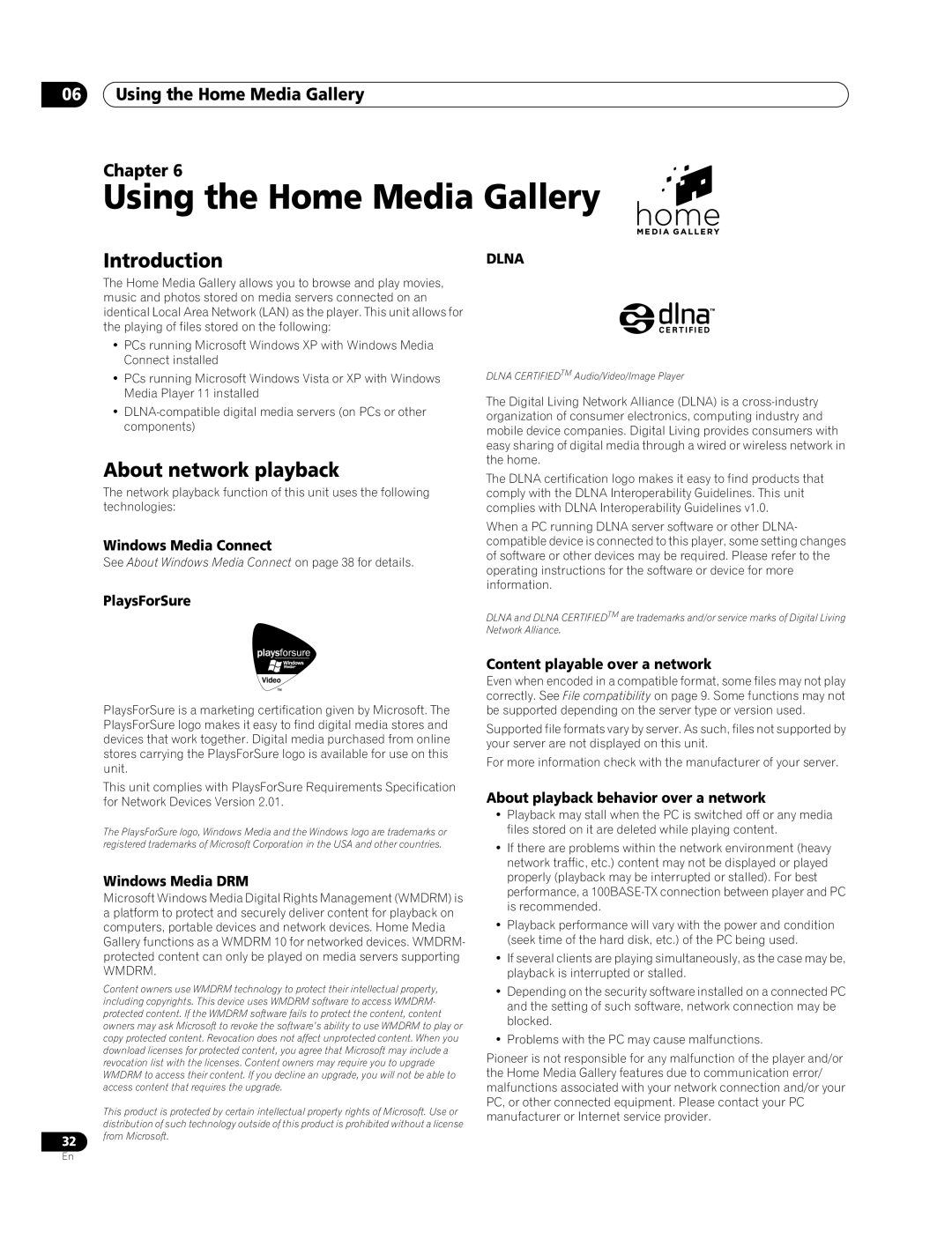 Pioneer BDP-94HD operating instructions Using the Home Media Gallery, About network playback 